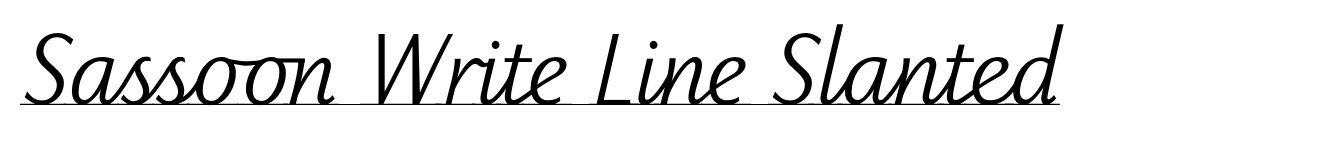 Sassoon Write Line Slanted